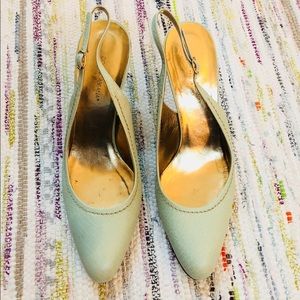 DOLCE & GABBANA MINT GREEN SLING BACK HEELS 9